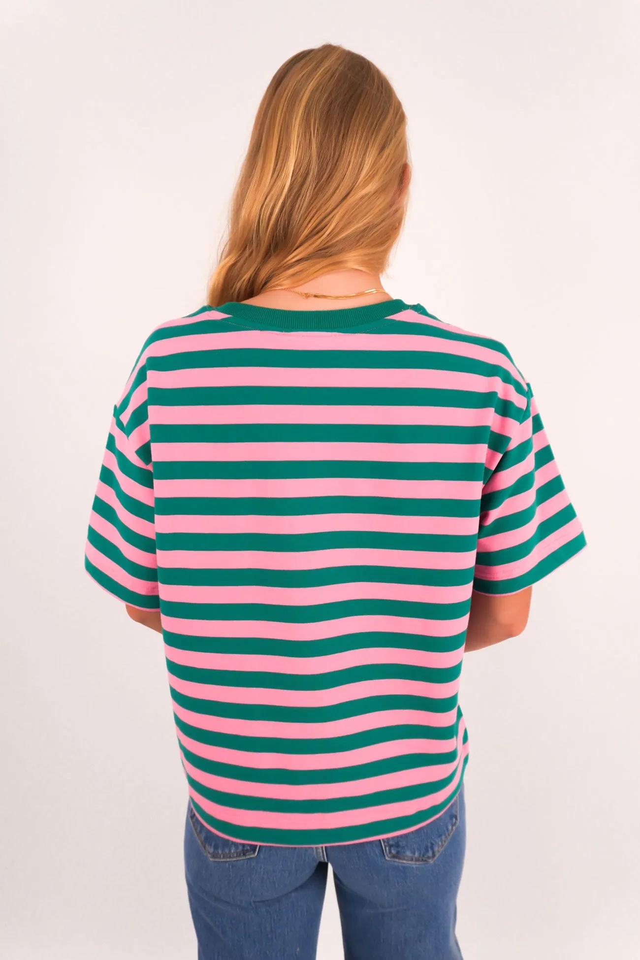 Beach Wear Frankie Tee Pink Stripe
