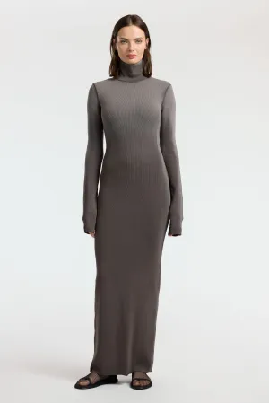 Hip-Flattering Verona Turtleneck Maxi Dress