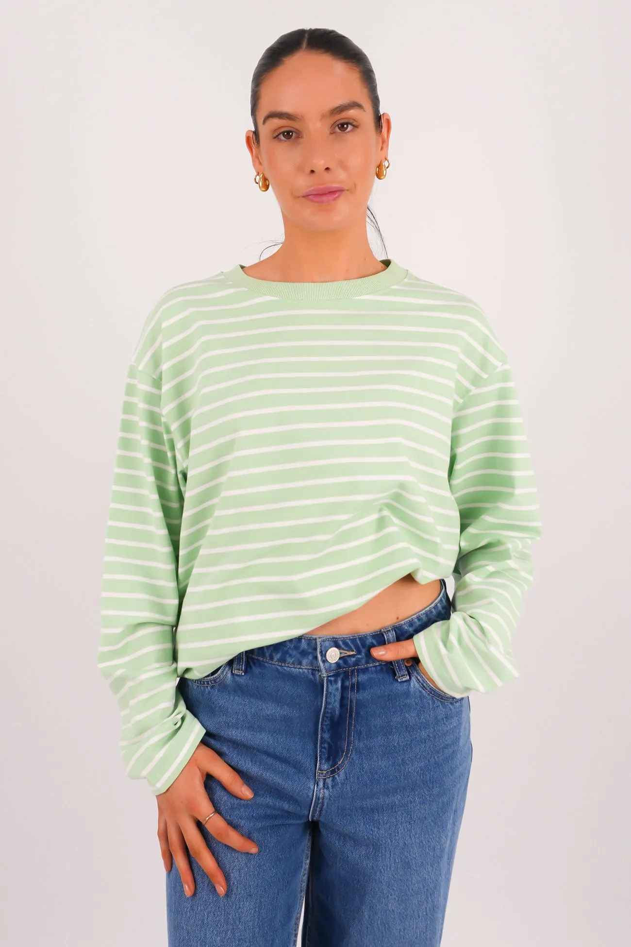 Maddie Long Sleeve Tee Mint SeamlessTransition