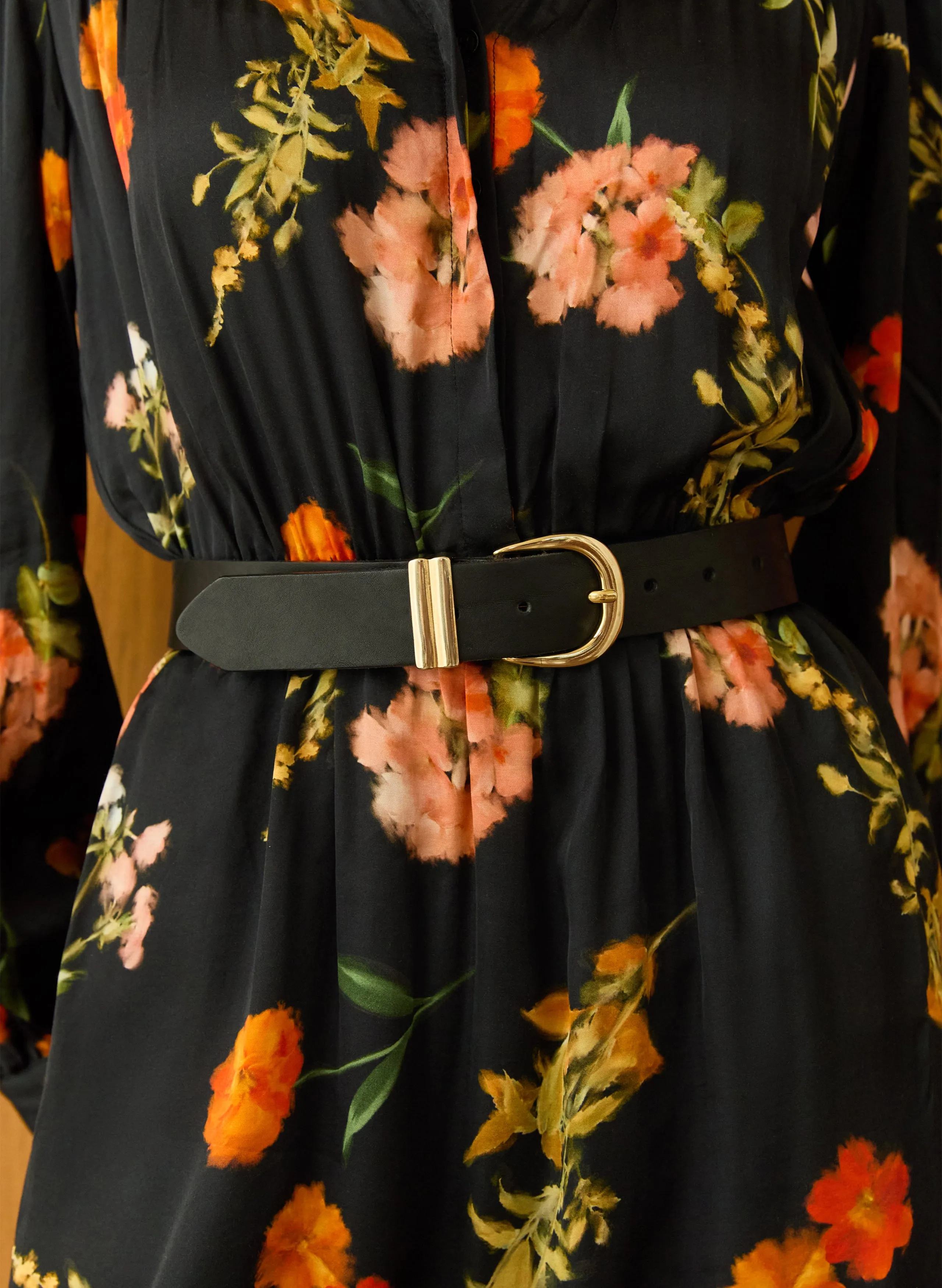 Cemile Printed?Midi Dress Floral-Pattern Professional Comfort