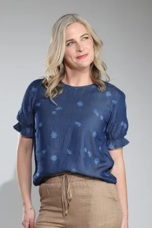 fashionable blazer Top | Chalk Daisy | 6642C1