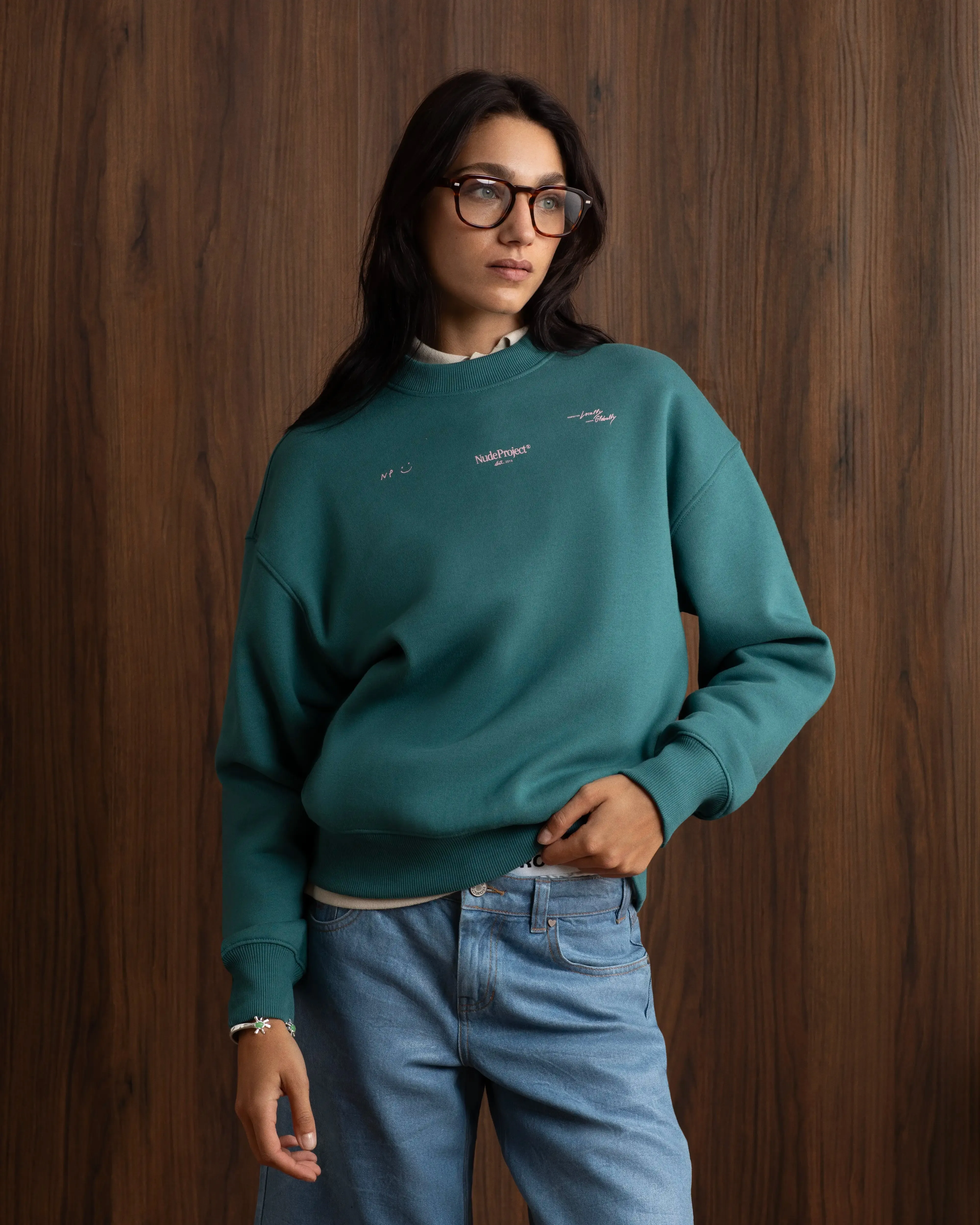 product metallic glamour Global Soon Sweatshirt Green