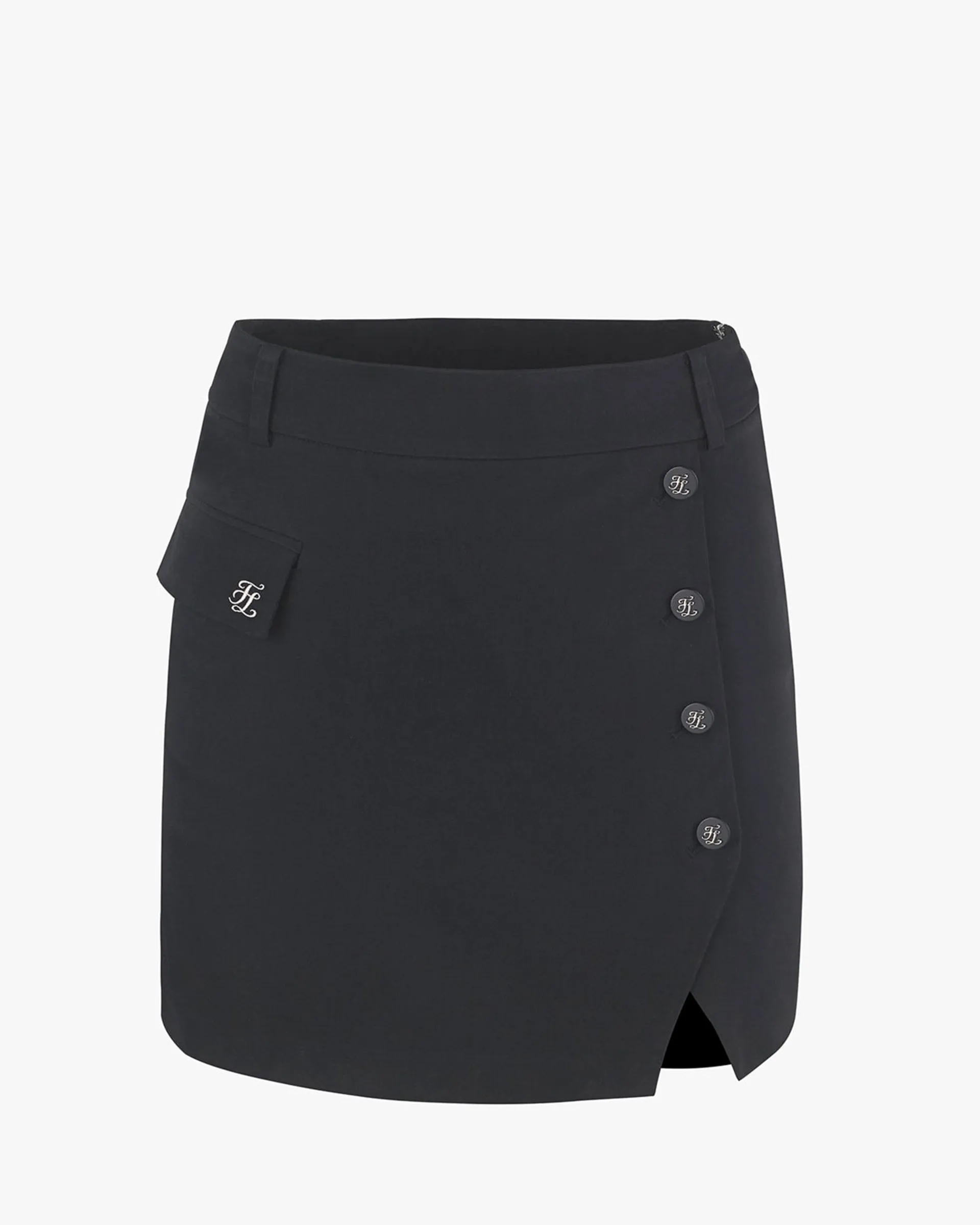 Spring Must Have Side Slit Button Skirt