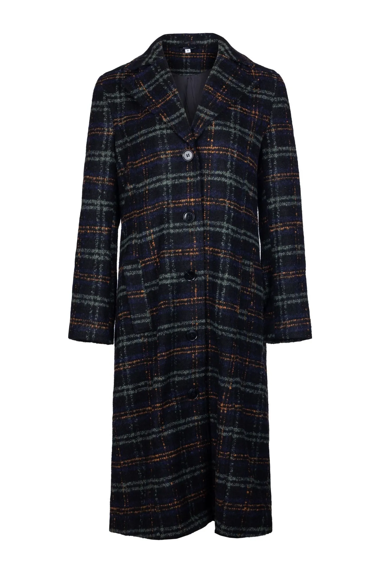 Fully lined Coat | MULTI CHECK | 8032B1 Weatherproof Zipper