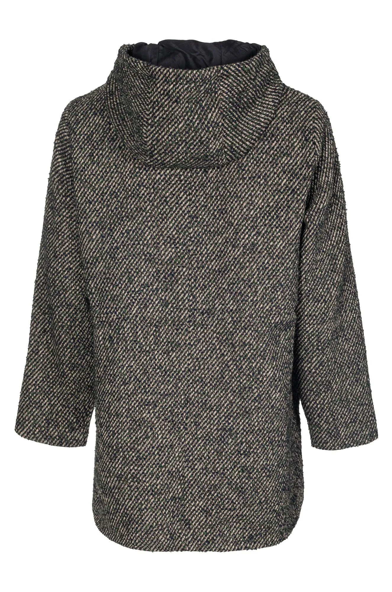 Fully lined Coat with hood | Navy Olive Twill | 8014B1 Quick Drying Flexible Shoulder