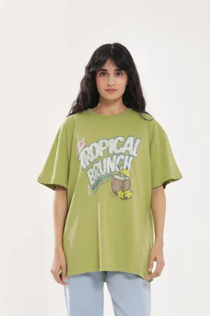 Basic Wear Sleek Comfort Fit OVERSIZED GRAPHIC TEE