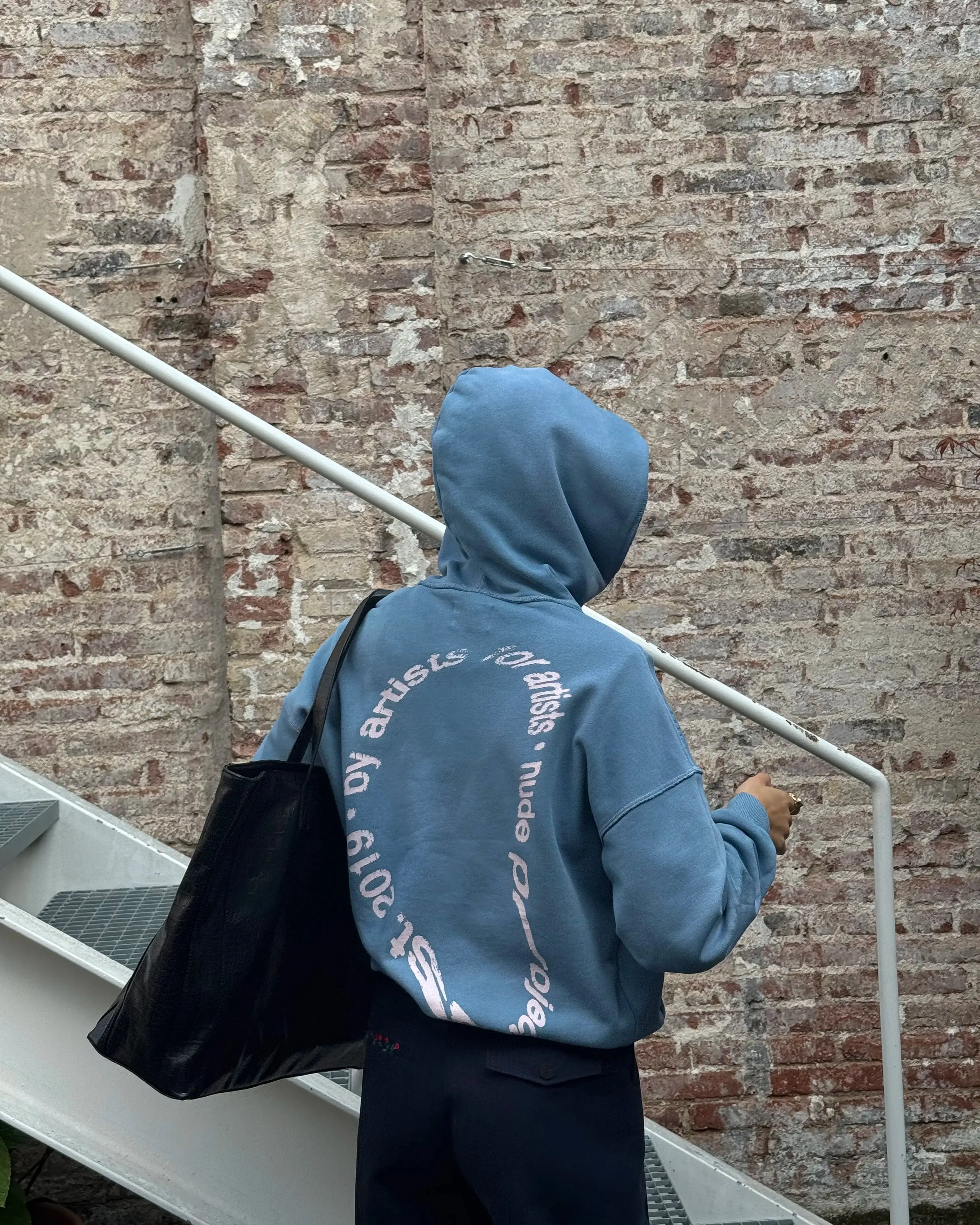 perfect for anniversaries Gallery Hoodie Stone Blue