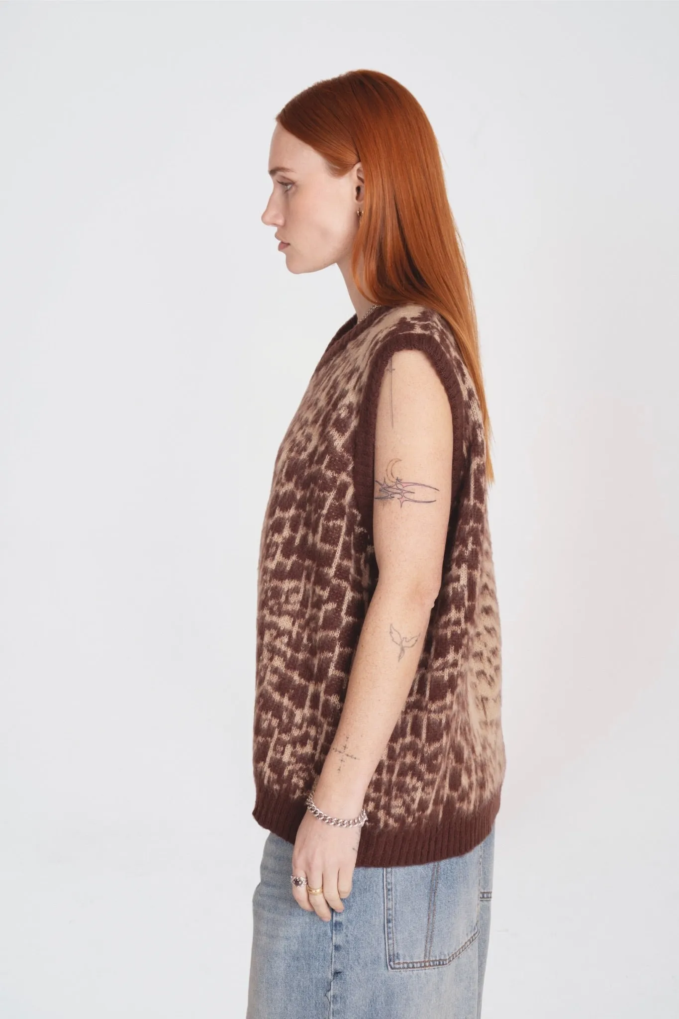 Warm Fabric Gator Croc Knit Vest