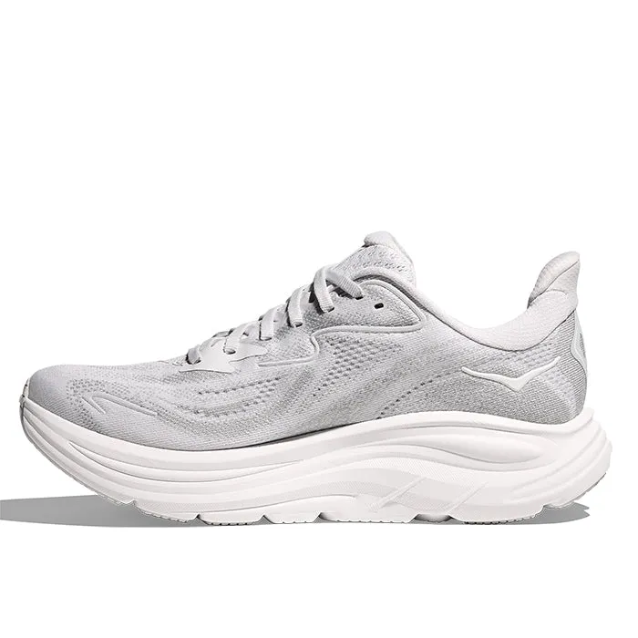 Womens Hoka Clifton 10 in Cosmic Grey/Stardust Orthopedic - friendly