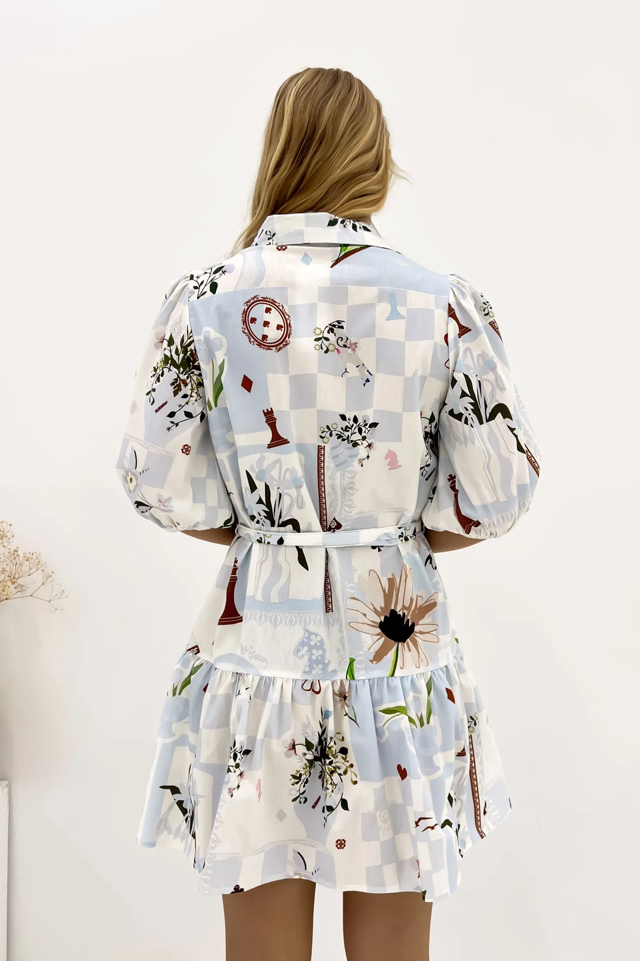 Georgi Mini Dress Blue Wonderland Day Ready Look