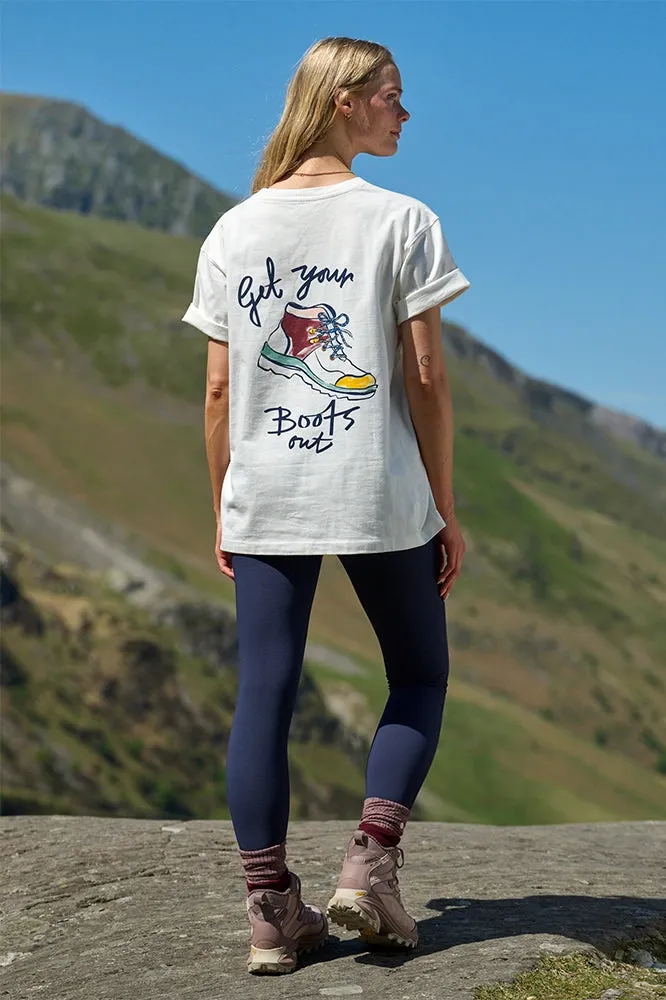 Perfect Style Get Your Boots Out Graphic Tee - Off White