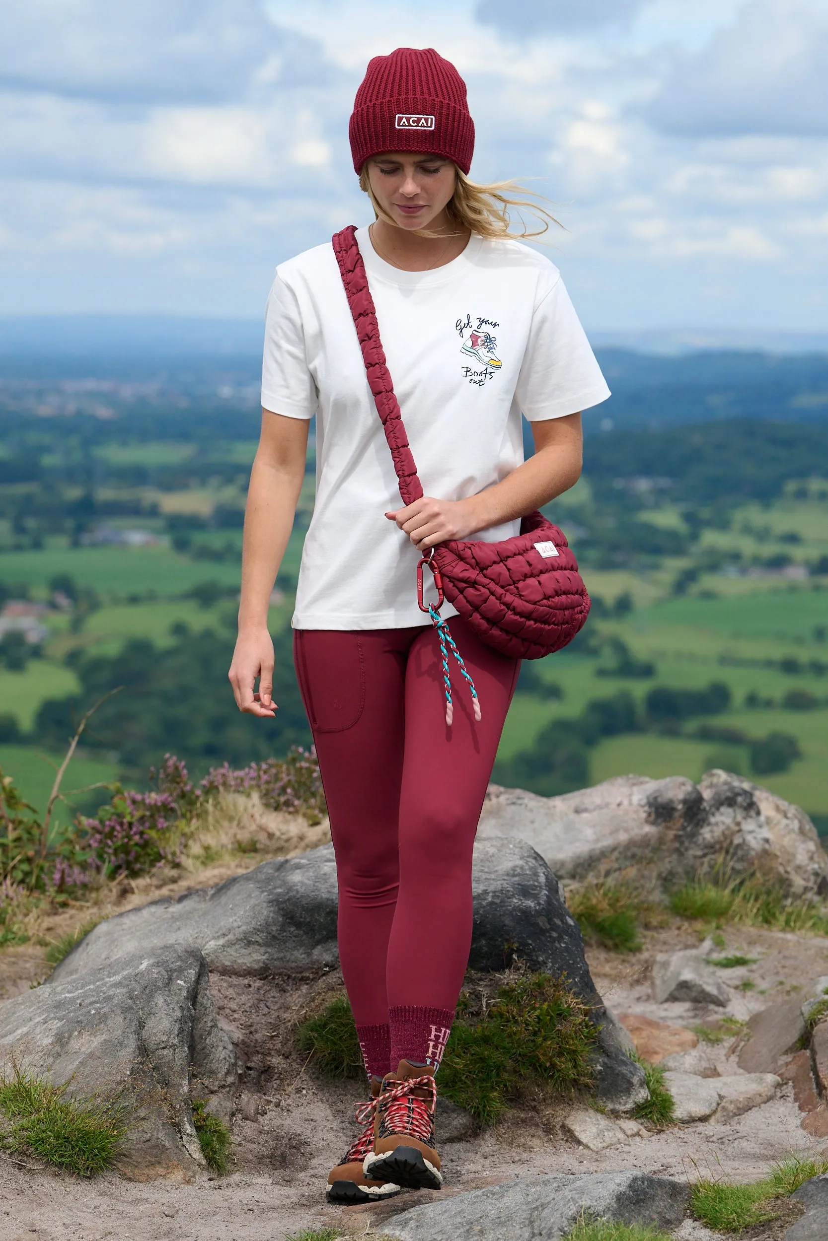 Trendy Get Your Boots Out Graphic Tee - Off White