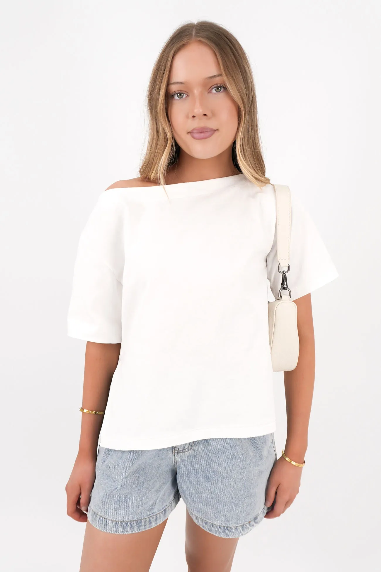 Giorgia Tee White Tight Fit