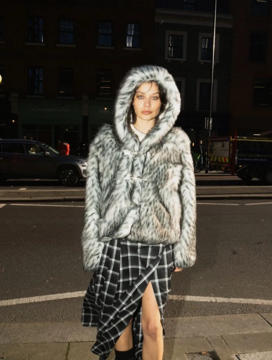 Soft Texture Everyday Look Julia Arctic White Faux Fur Coat