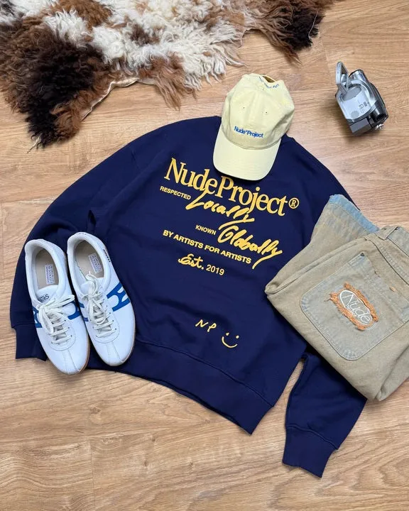 product home friendly comfort Global Soon Sweatshirt Navy