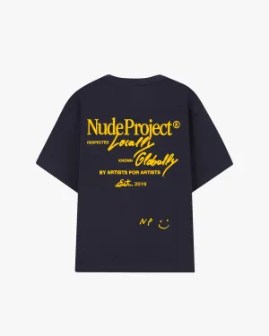 Trendy Trousers Global Soon Tee Navy