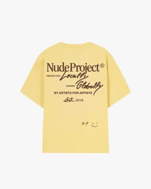 Global Soon Tee Yellow Permanent Crease
