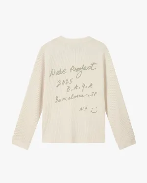 Touch Of Soft Lounge Vibe Global Soon Waffle Polo Off-White