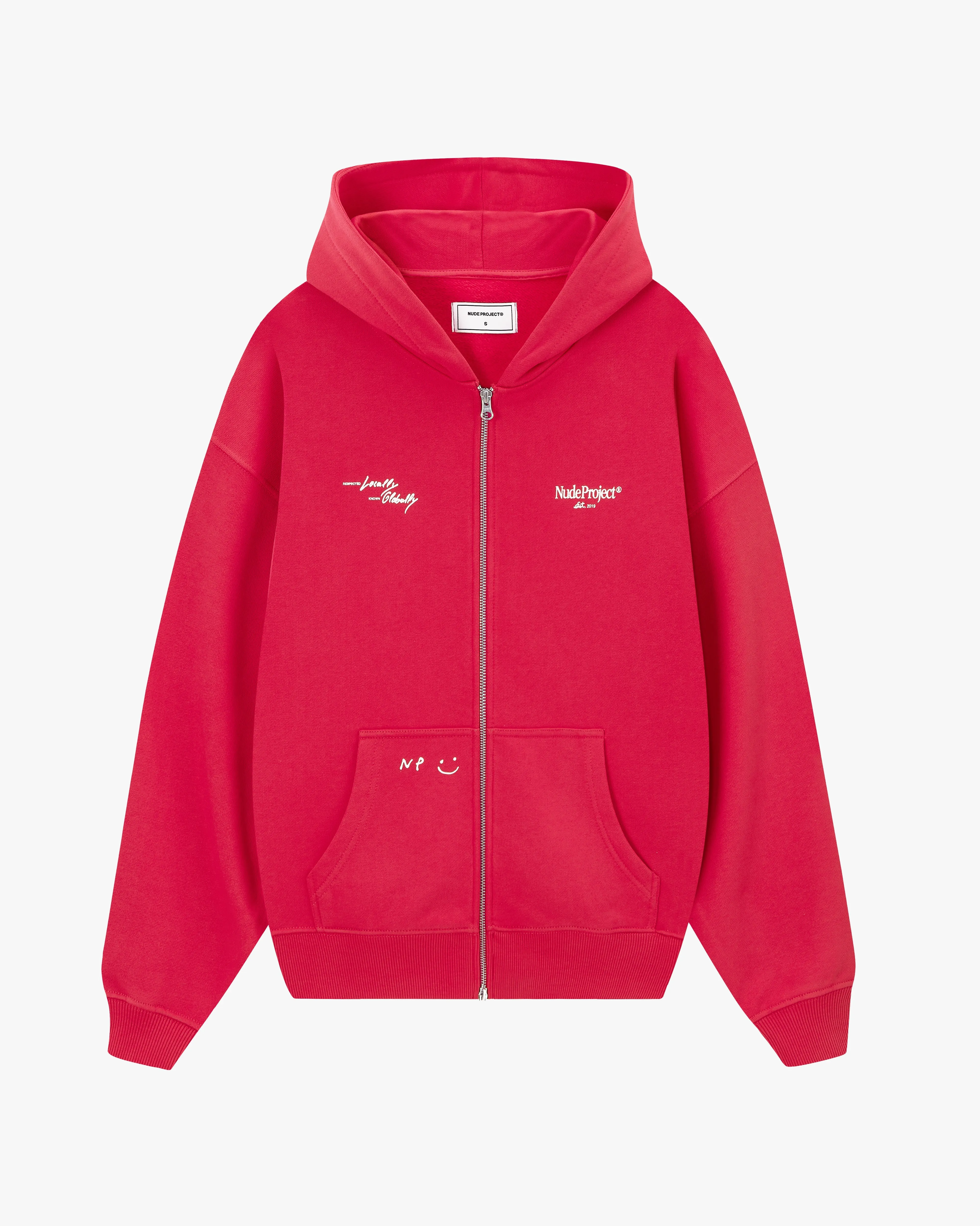 Layer Sporty product team spirit Global Soon Zip-Up Hoodie Raspberry