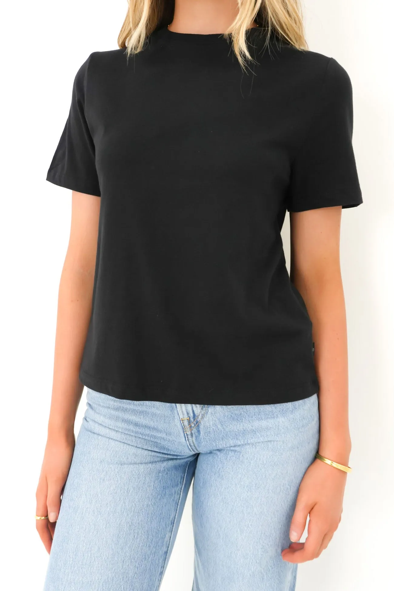 Go To Tee Black Friction Free Inner Lining Essential Clothing