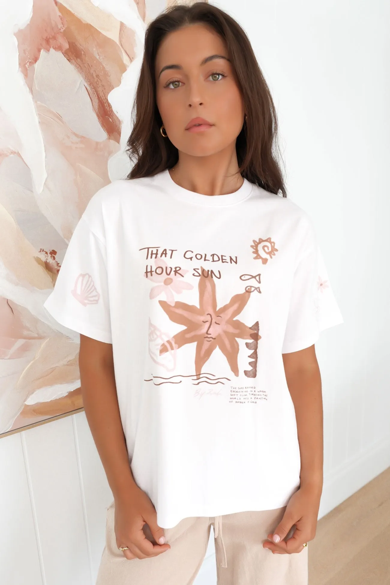 Golden Tee White Premium Cotton Blend Effortless Wear