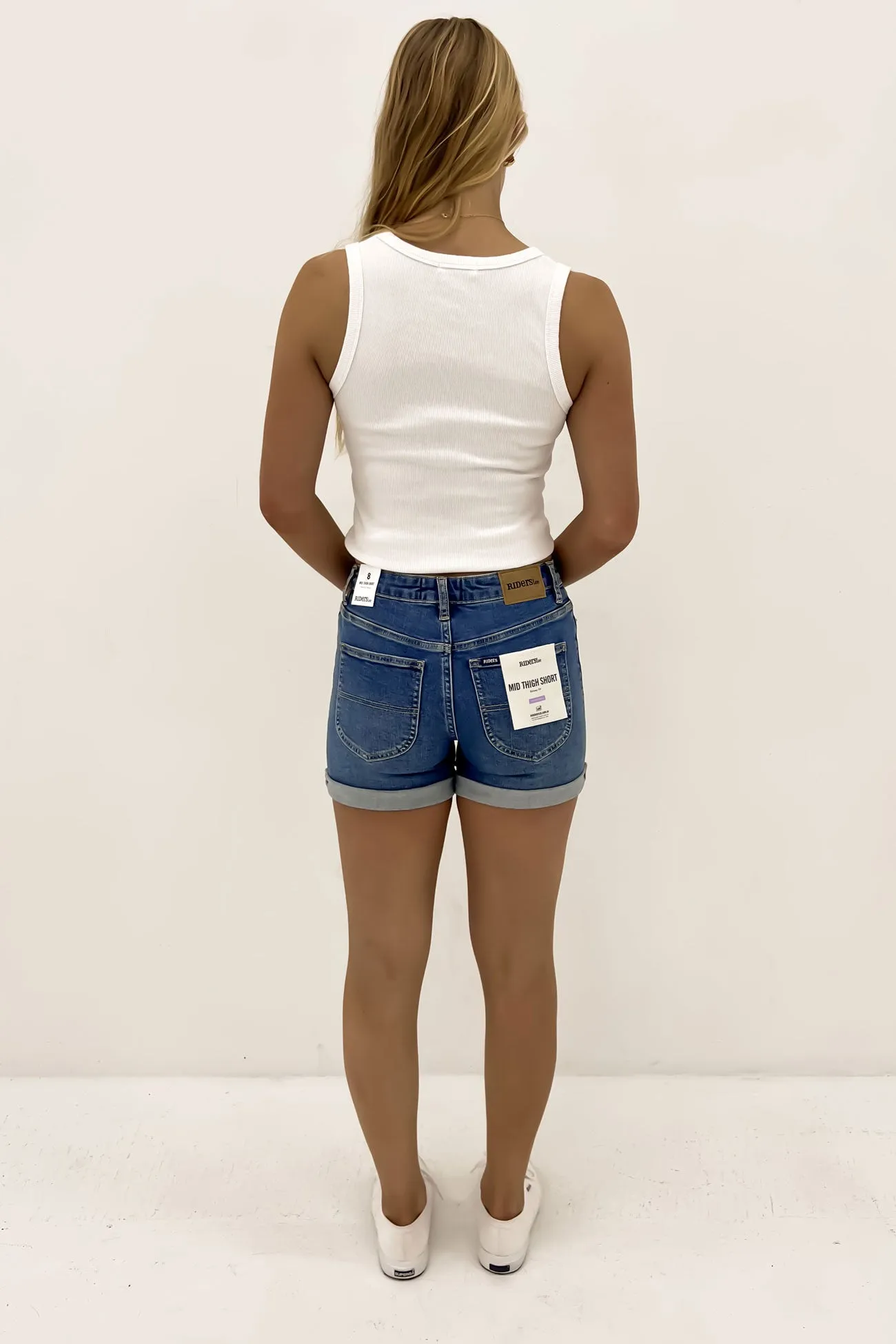 Warm Layers Mid Thigh Short Blue Charm