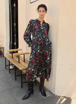 Grace Printed Midi Dress Trendy Design