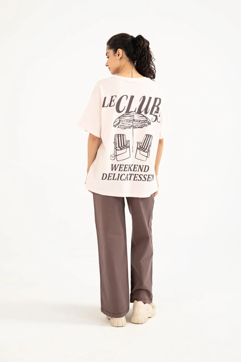 Soft Touch Texture GRAPHIC OVERSIZED TEE