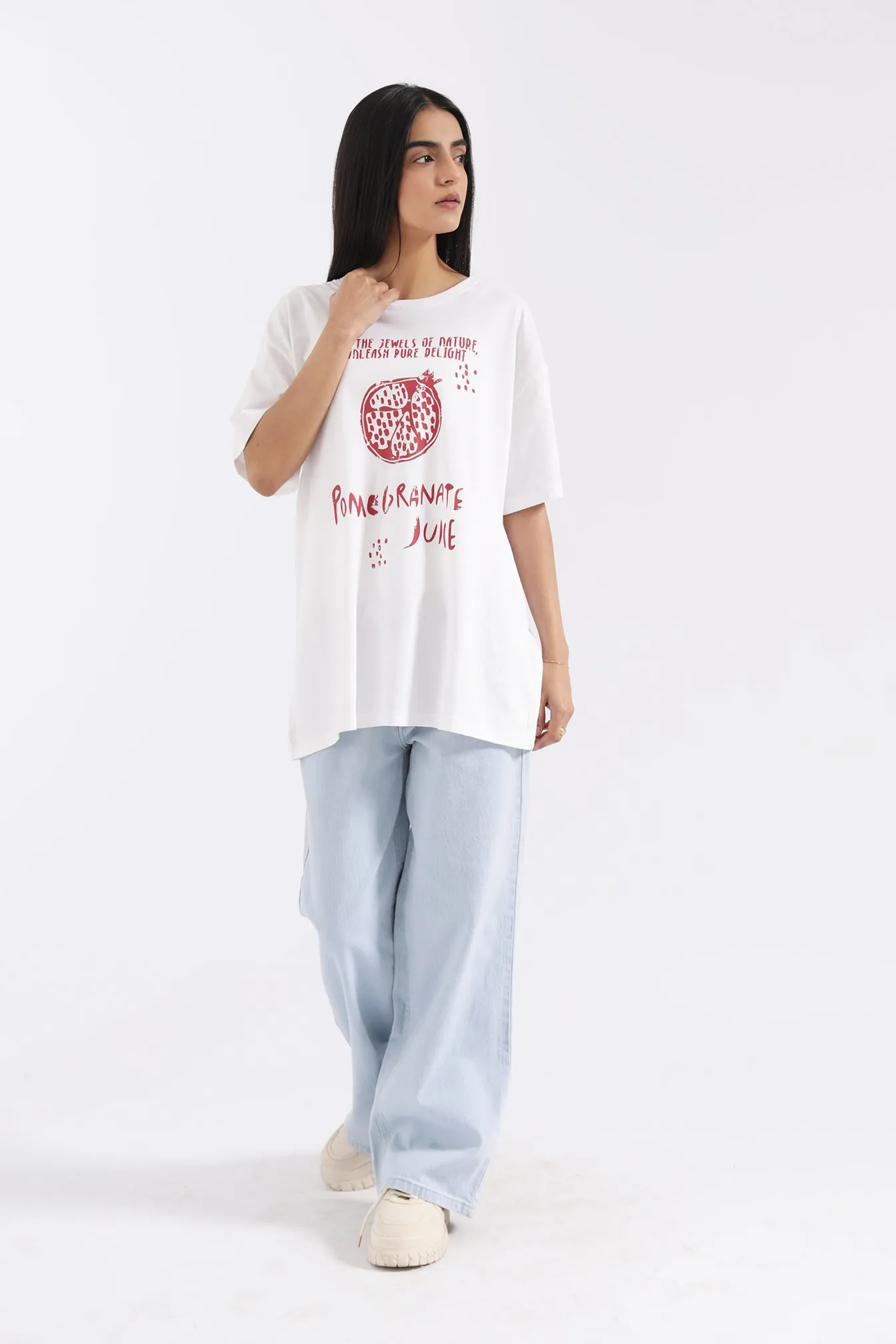 Cozy Stretch Fit Casual Essentials GRAPHIC OVERSIZED TEE