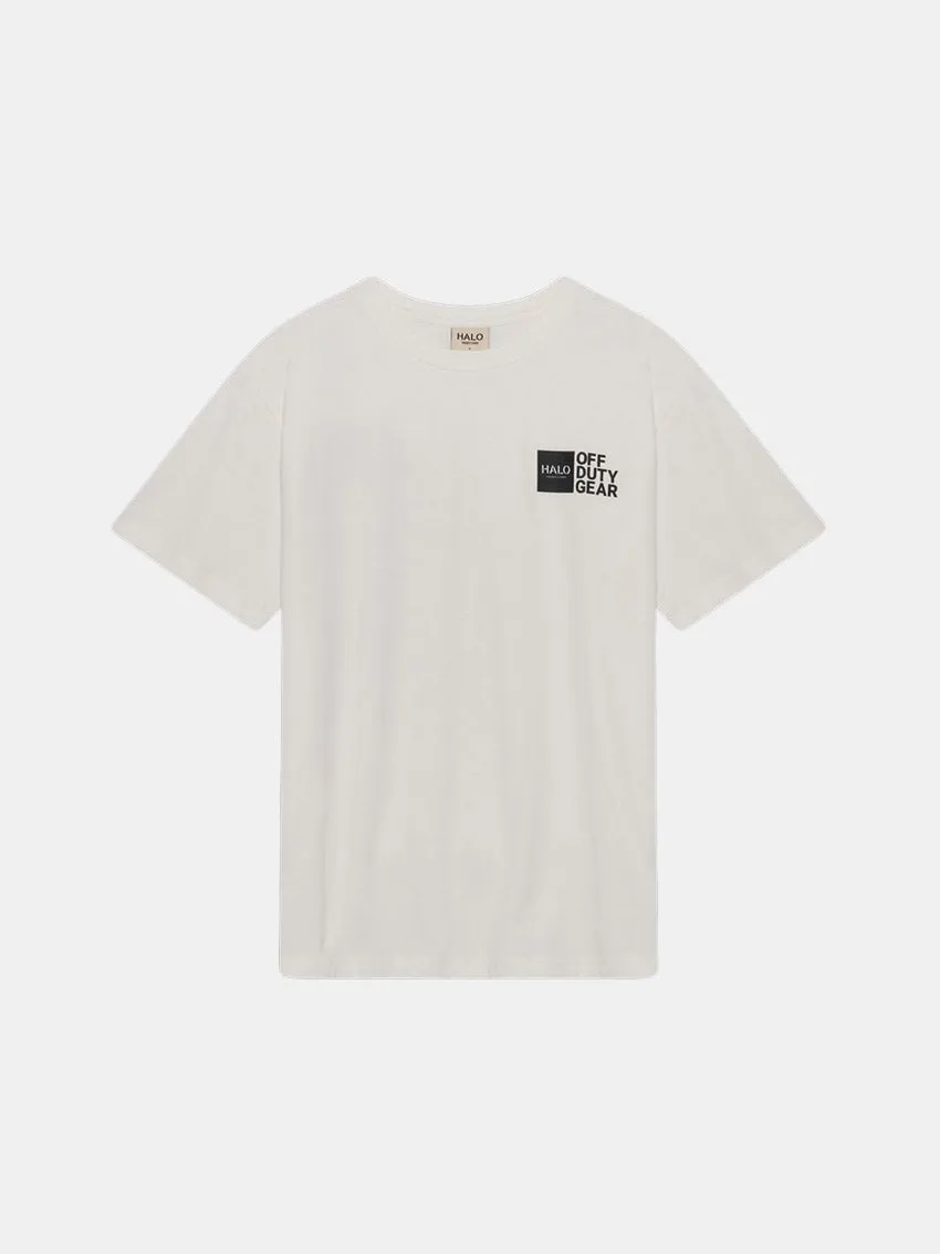 Garment Dyed Finish Casual Fit Graphic Tee Marshmallow