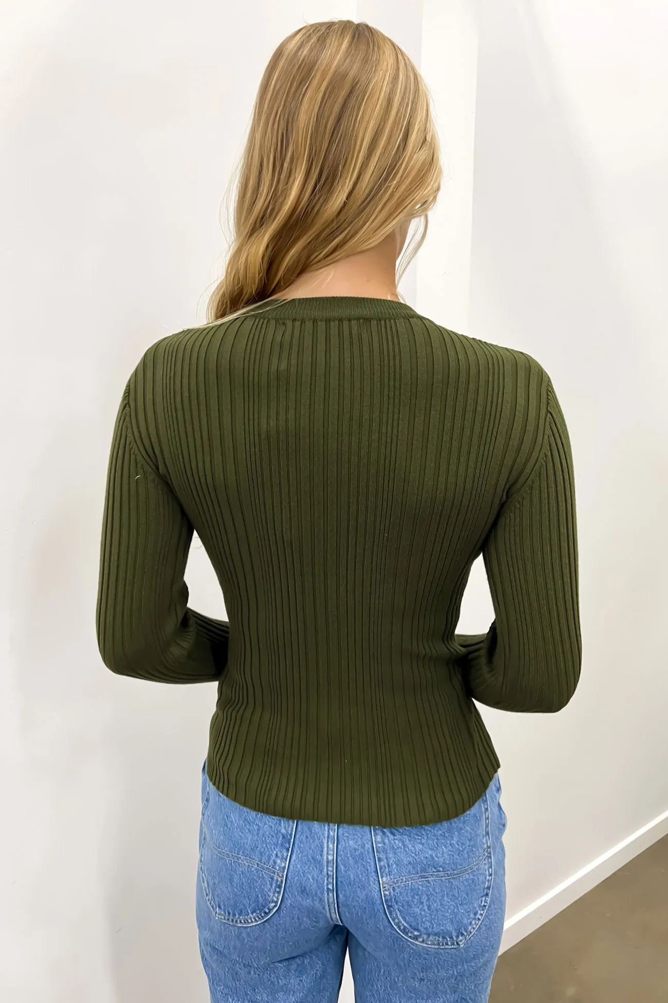 DurableReinforcedElbow StretchableFabric Greta Long Sleeve Olive Green