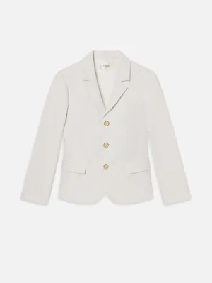 The Seersucker Smart Blazer -- Light Chambray Multi Breathable Technology Clean Lines