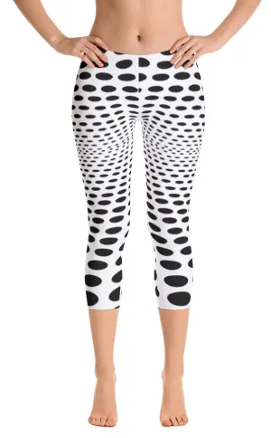 Non Sheer Material For Teens Indoor Exercise ReadyGOLF: Sea of Holes Women's Capri Leggings