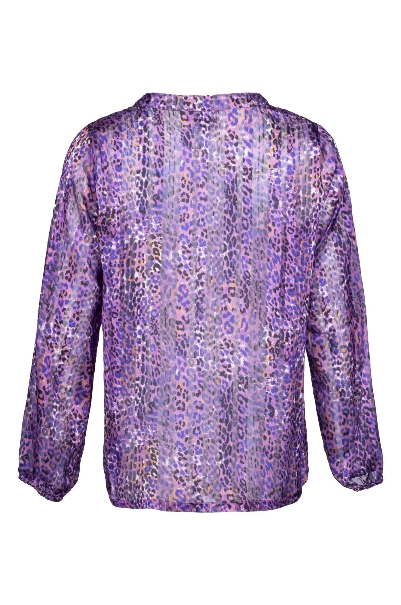 Casual Day Printed Chiffon Top | Mauve Black Leopard | 7122B1