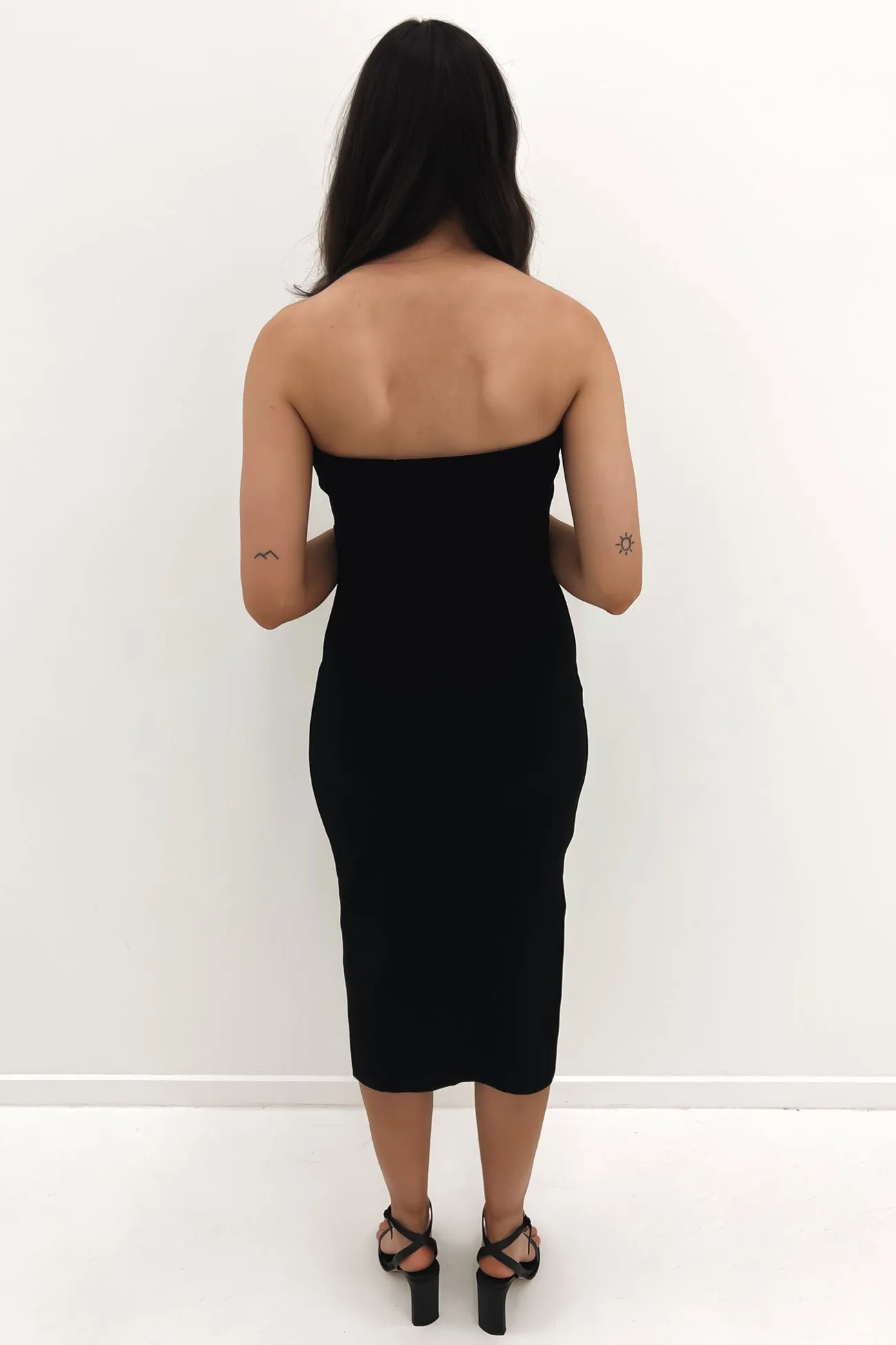 Harlow Midi Dress Black Fashionable Touch