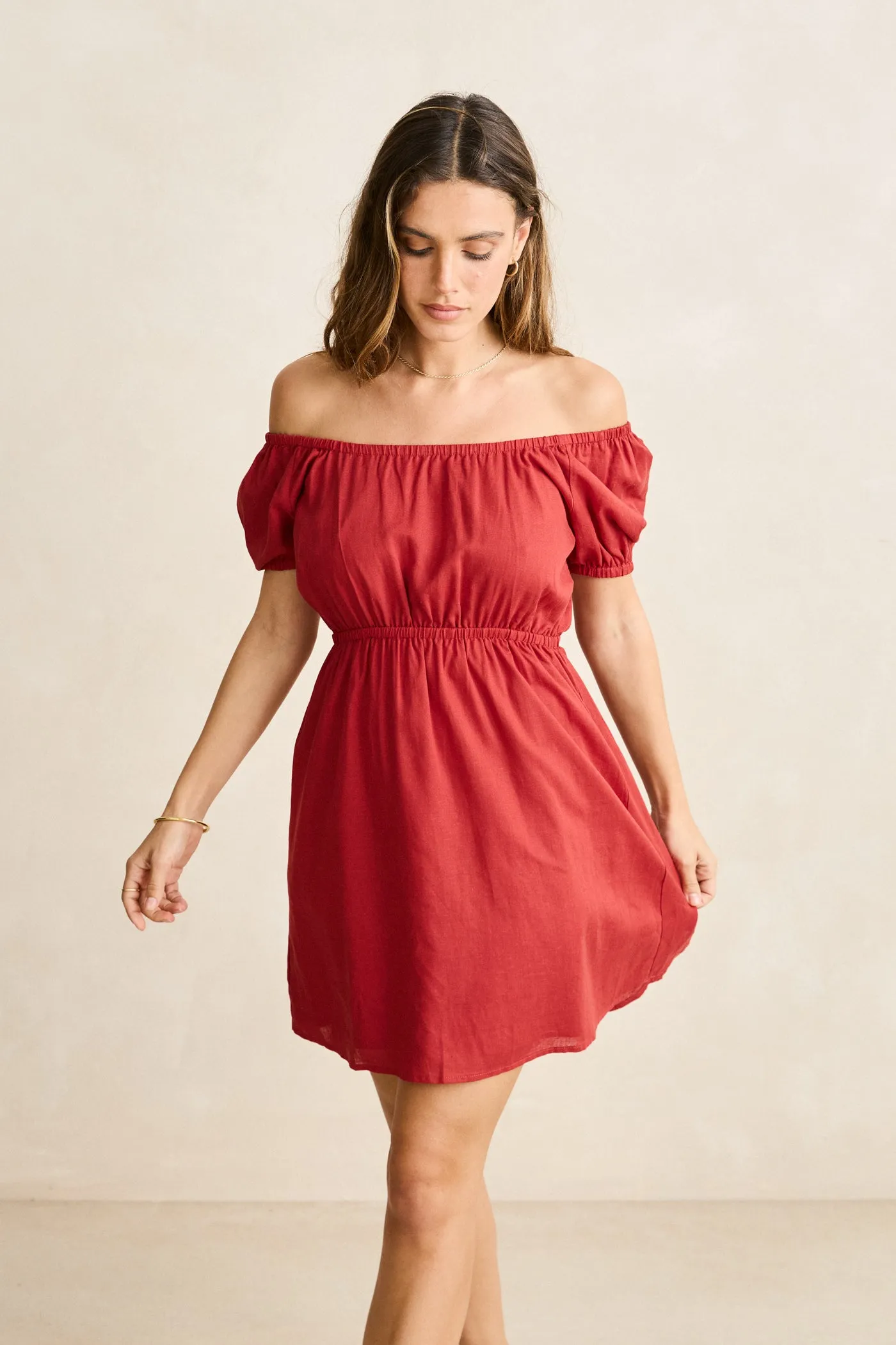 Harlow Mini Dress Red Street Mode Comfy and Chic