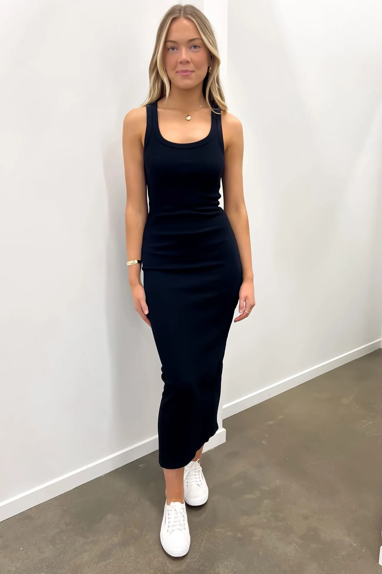 Silk-Blend Hazel Maxi Dress Black