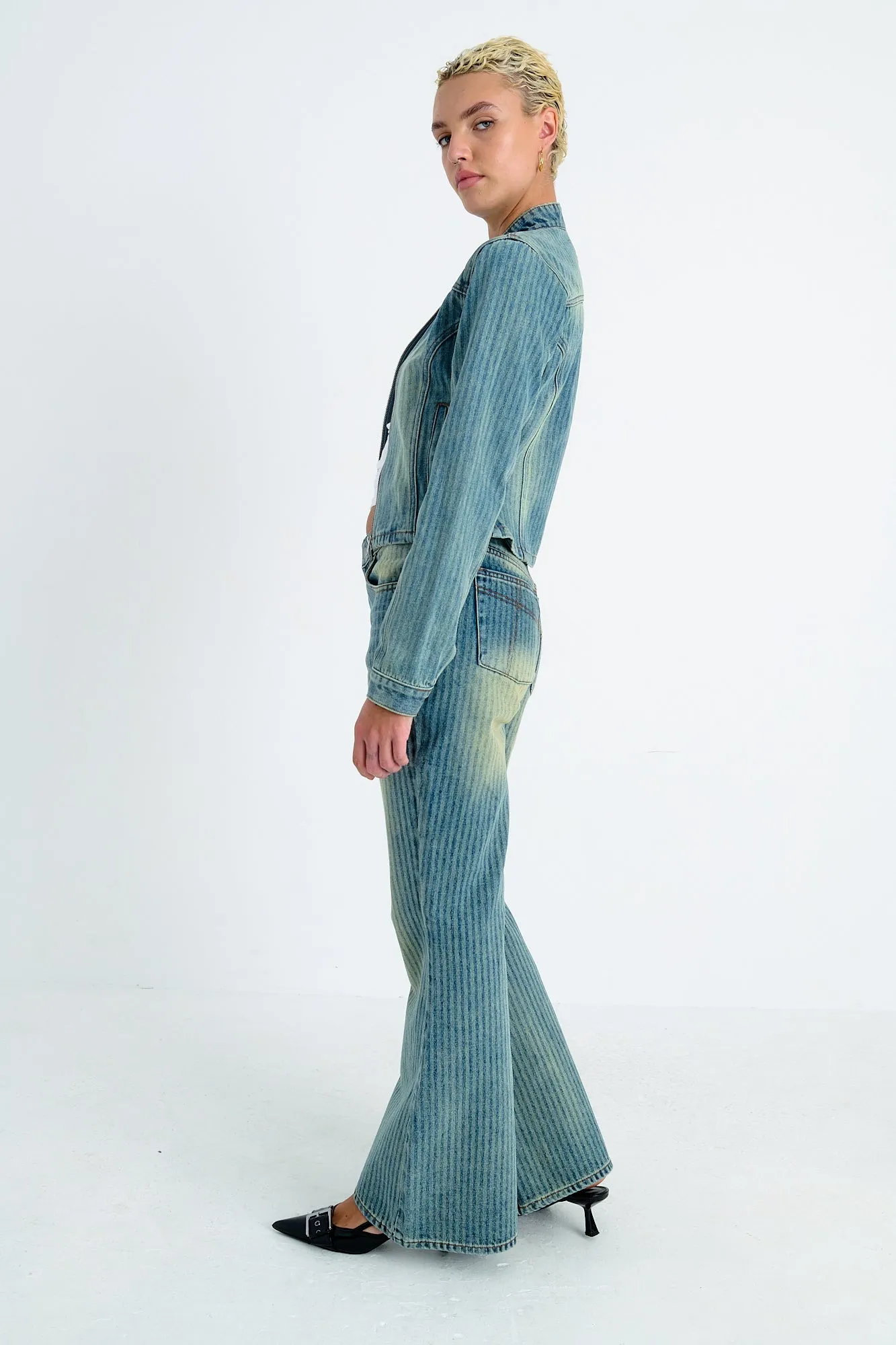 Ripley Denim Jacket Sporty Chic Windproof Design