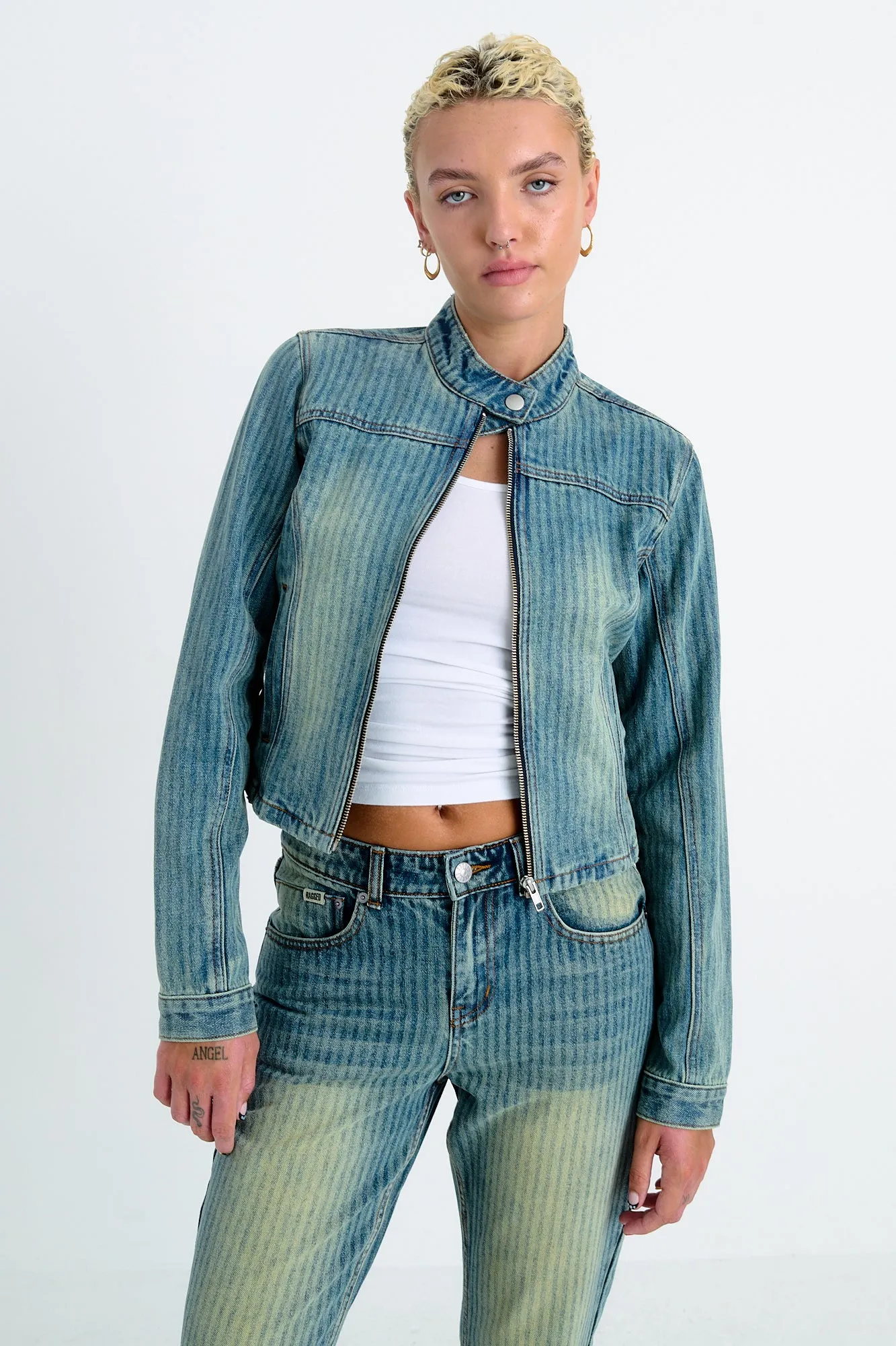 Noise Reduction Design Vegan Safe Ripley Denim Jacket