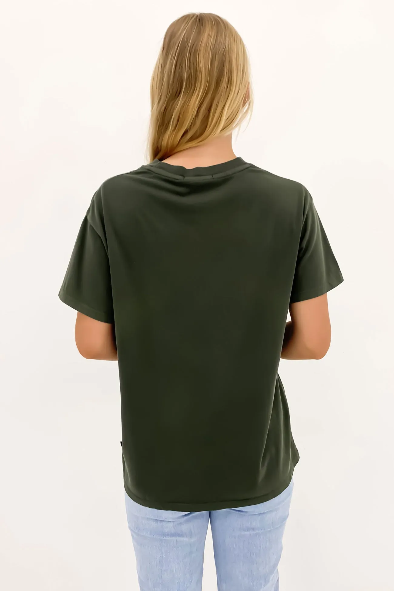 Longline Hemline Sustainable production Heritage Tee 2 Forest Green