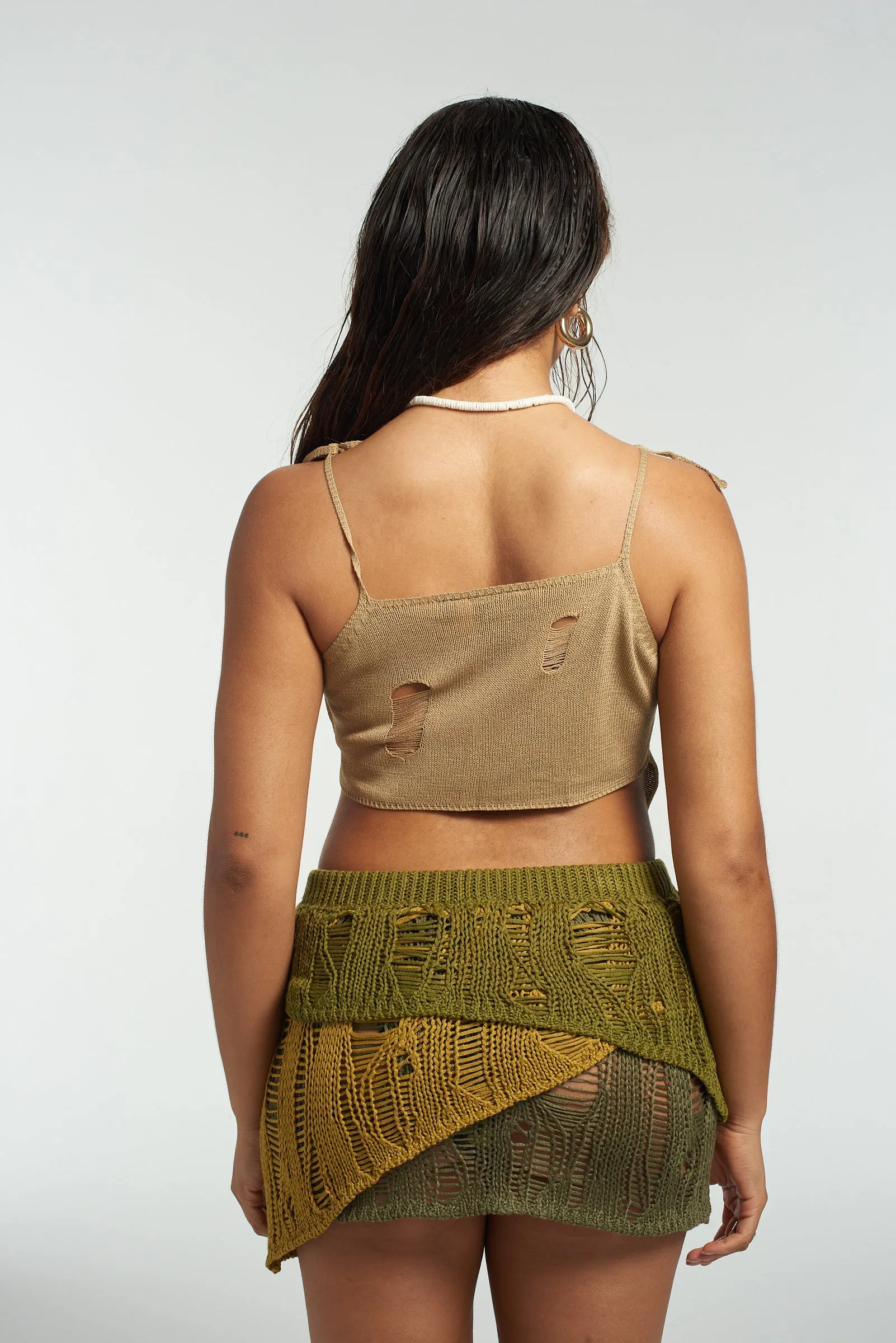 Hex Tie Front Top Relaxation Wear