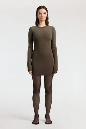 Verona Crewneck Mini Dress Soft Shine All-Day Wear