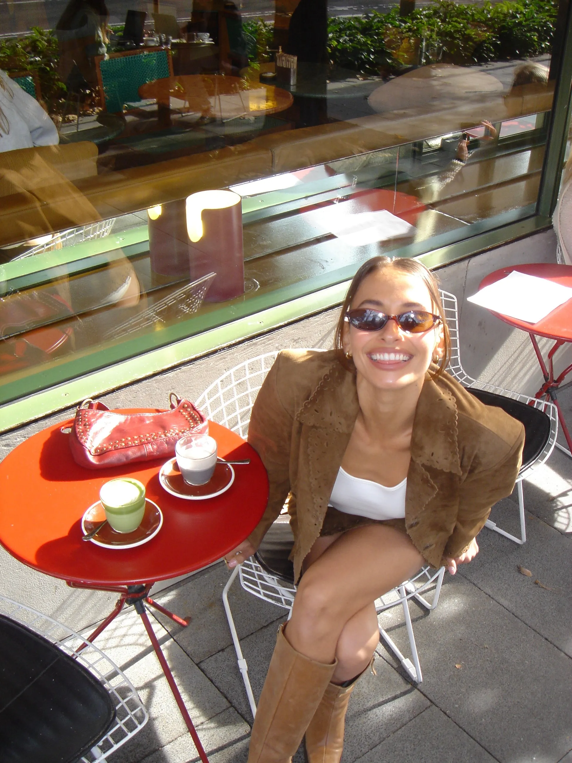 Poppy Eyelet Suede Mini Skirt Laser cut Laidback Mood