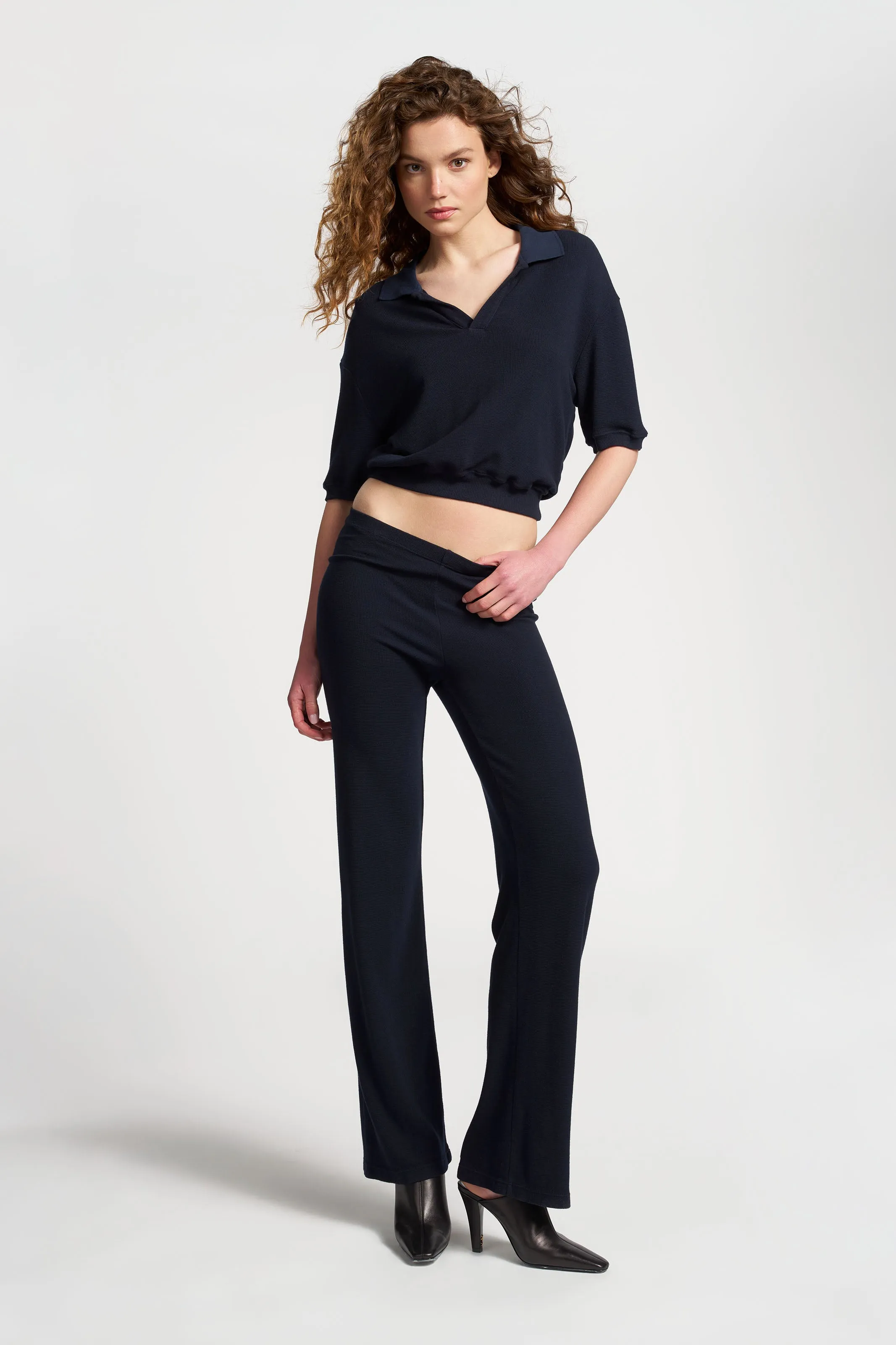 Workout Layered Neckline Monaco Polo Tee