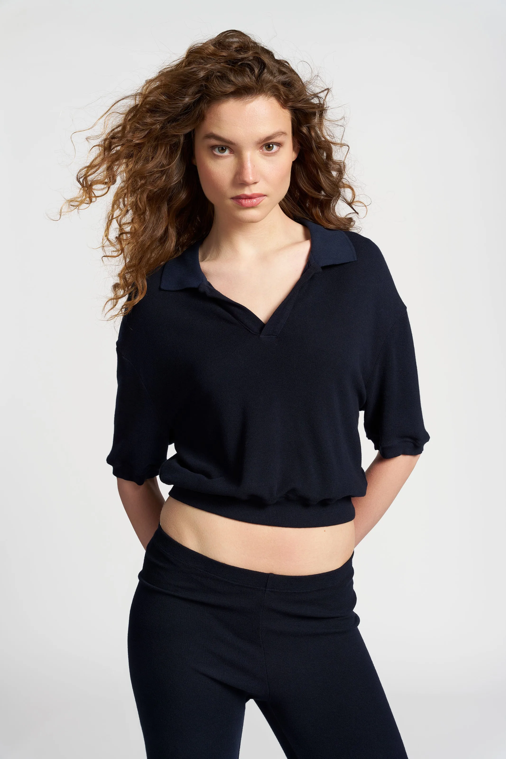 Monaco Polo Tee Smooth Jersey Texture