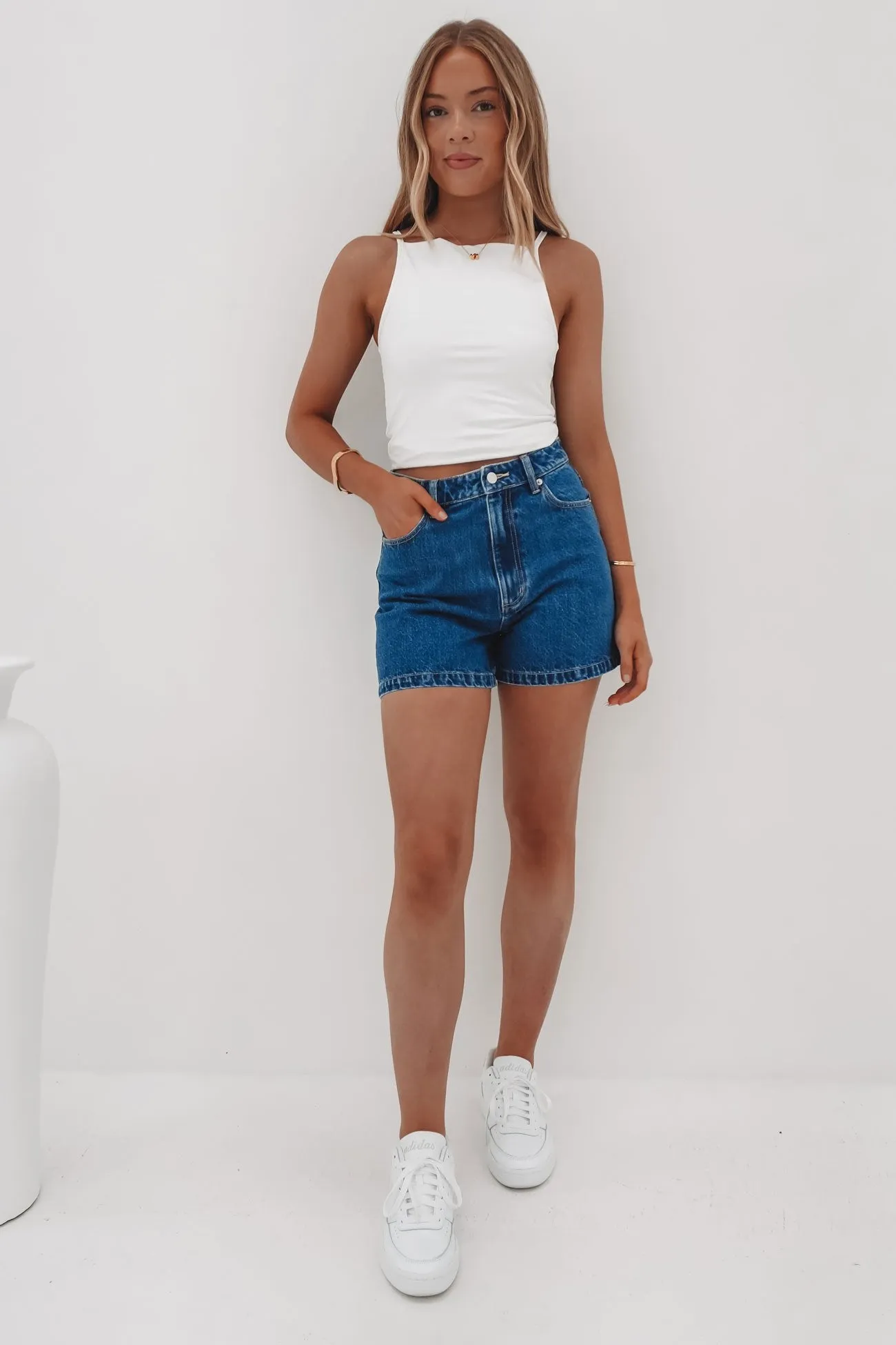 Quick Layer High Relaxed Short Blue Quarter