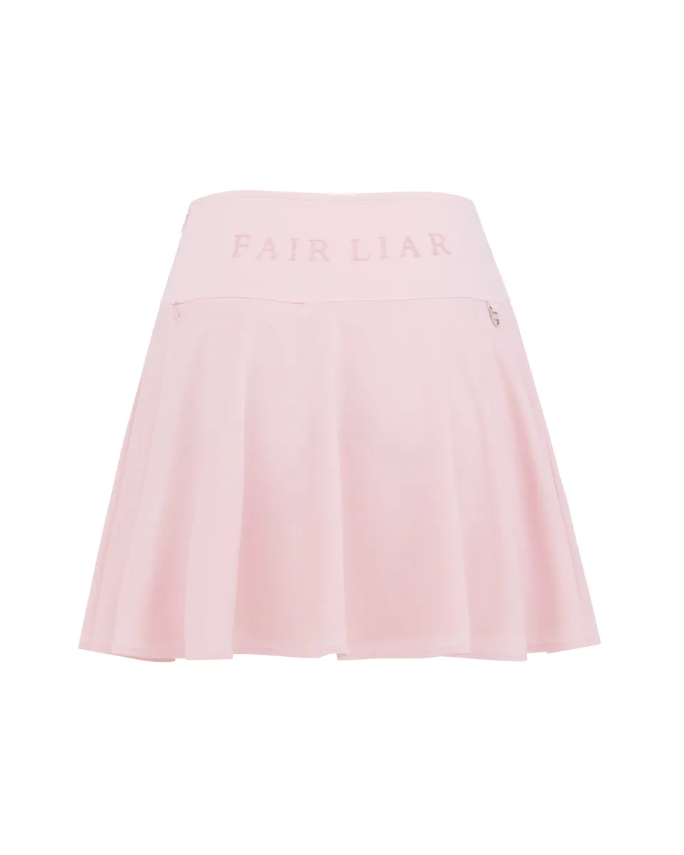 Coordinated Set High waist jersey flared skirt - Pink