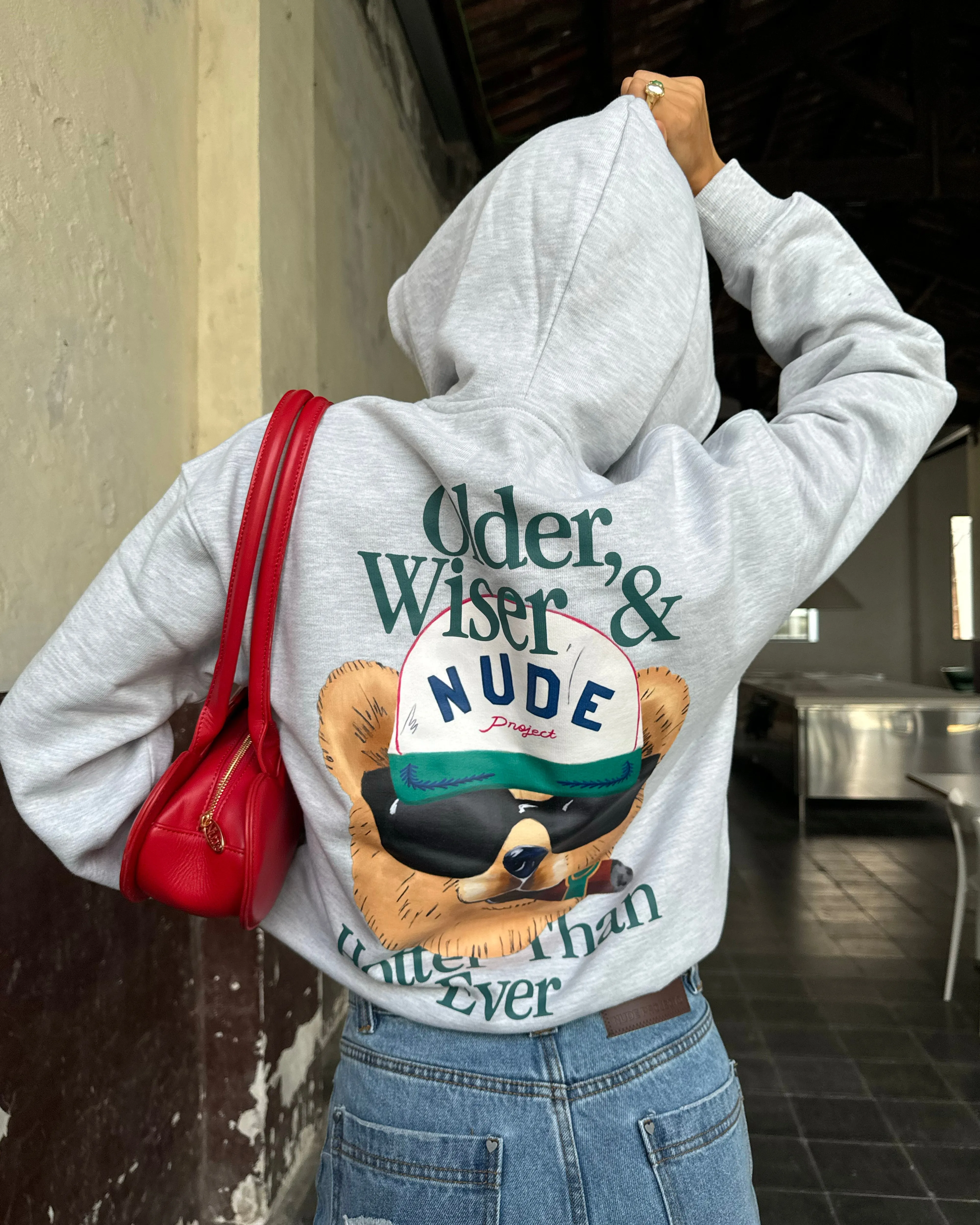 Street Staple Hot Hoodie Grey Melange