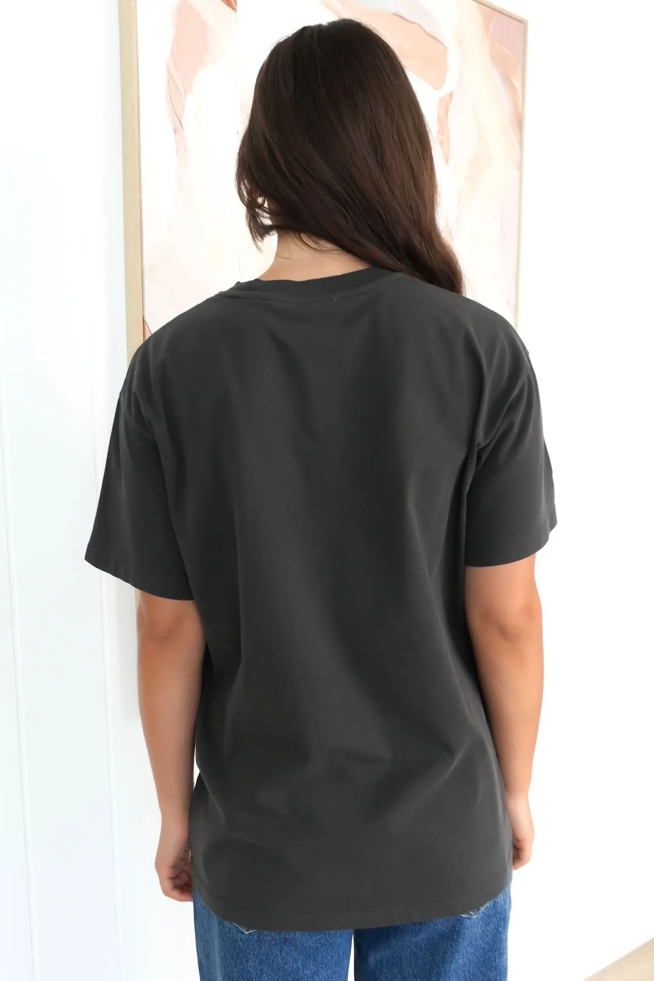 Casual Active Wear Hudson Eagle Tee Washed Black