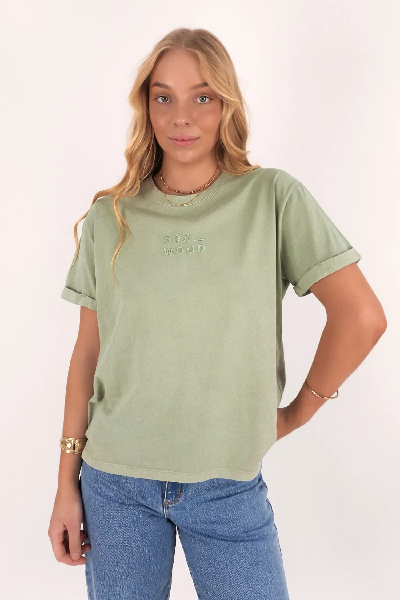 Huntleigh Oversized Tee Iceberg Green Pocket Design